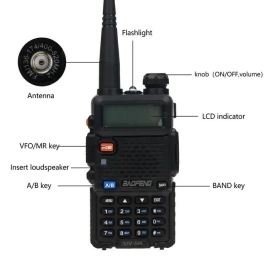 Radio transmissor, Radio transmitter Bao fgeng UV 5R UHF VHF Two way HAM FM Radio